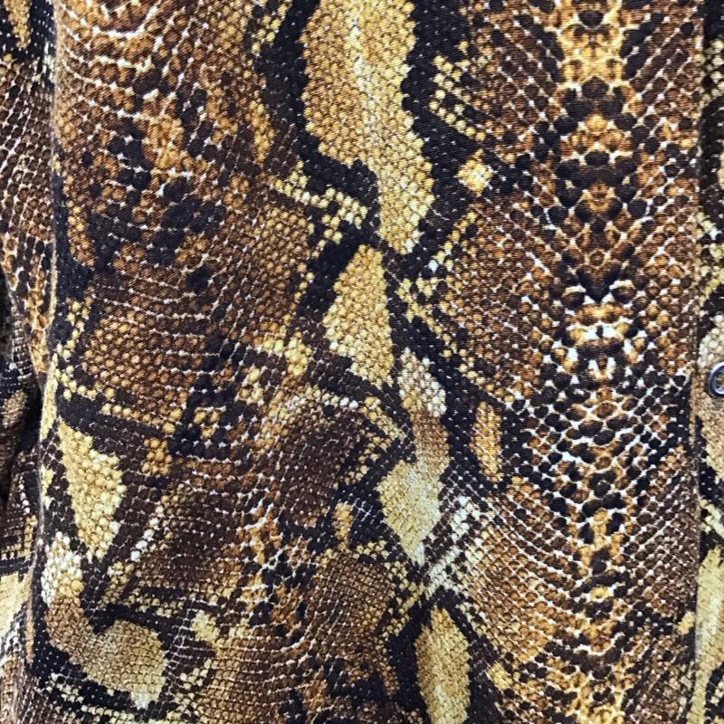 ザラ ZARA シャツ、ブラウス 長袖 8091 710 038 M ヘビ柄 茶 / ブラウン / レディース USED 古着 中古 10109408