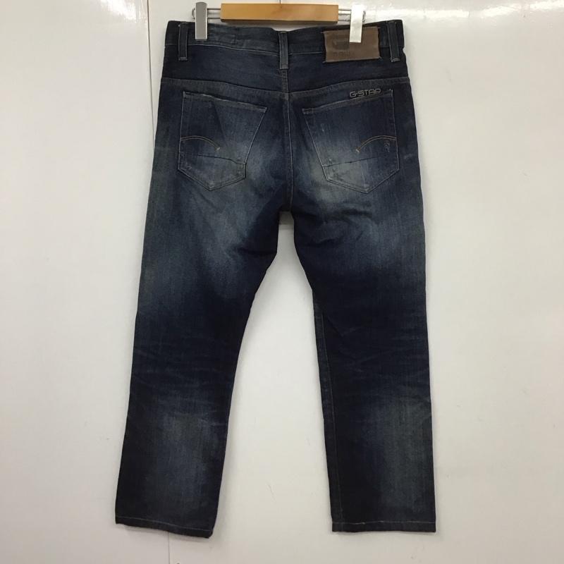 ジースターロゥ G-STAR RAW パンツ デニム、ジーンズ デニムパンツ スリムパンツ カジュアルパンツ ストレッチパンツ 31インチ ロゴ、文字 インディゴ / インディゴ / メンズ USED 古着 中古 10131305