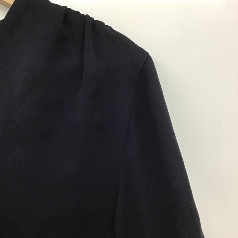 グリーンレーベルリラクシング green label relaxing カットソー 半袖 3511-299-1202 WTODサテンブラウス 半袖カットソー M 無地 紺 / ネイビー / レディース USED 古着 中古 10132938