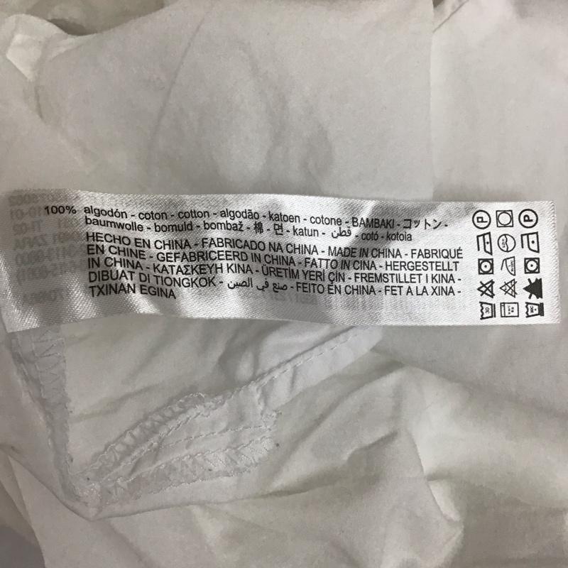 ザラ ZARA シャツ、ブラウス 七分袖 8351 237 250 ノーカラー M 無地 白 / ホワイト / レディース USED 古着 中古 10114236