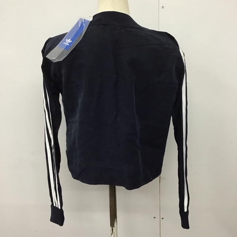 アディダス adidas カットソー 長袖 br4432 3Stripessweatshirt 長袖カットソー スポーツウェア ロゴ、文字 紺 / ネイビー / レディース USED 古着 中古 10125202