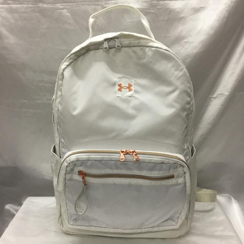アンダーアーマー UNDER ARMOUR リュックサック、デイパック リュックサック、デイバッグ 1362225 バックパック ワンポイント 白 / ホワイト / レディース USED 古着 中古 10119655