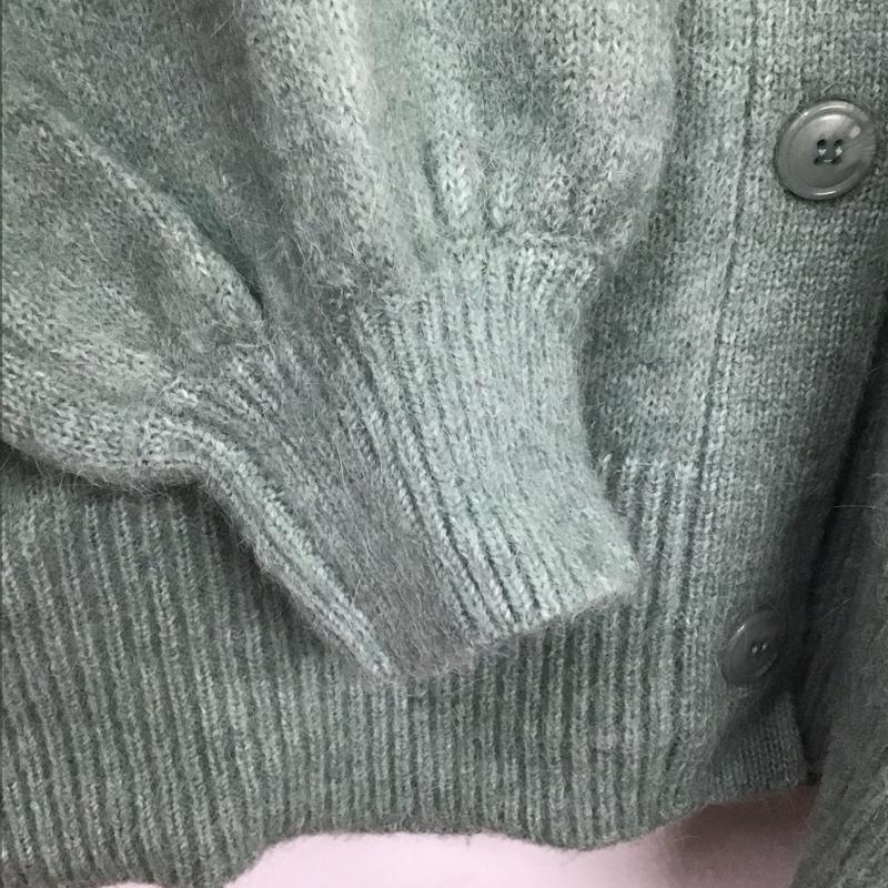 グローバルワーク GLOBAL WORK カーディガン 長袖 L 無地 薄緑 / ライトグリーン / レディース USED 古着 中古 10131687