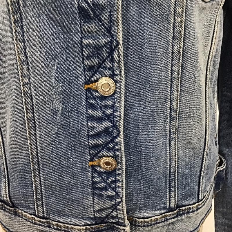 ザラ ZARA ジャケット、上着 ジャケット、ブレザー デニムジャケット S 無地 青 / ブルー / レディース USED 古着 中古 10126472