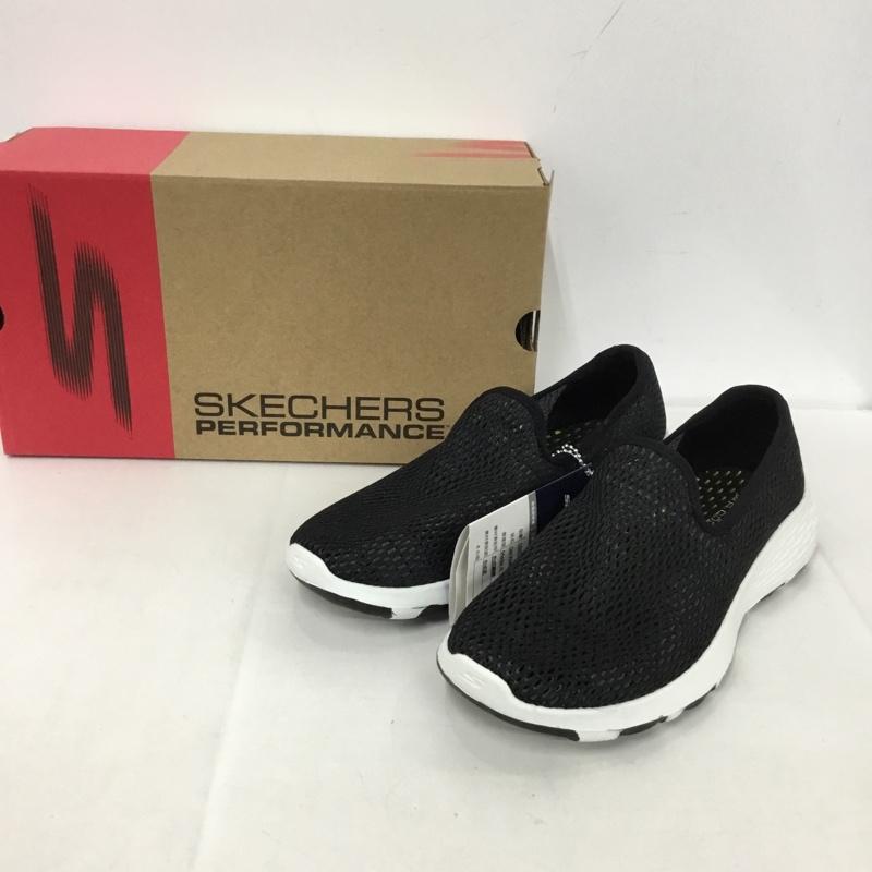 スケッチャーズ SKECHERS スニーカー スニーカー 15650-BKW ウォーキングシューズ GO WALK COOL 22.5cm 無地 黒 / ブラック / レディース USED 古着 中古 10128021