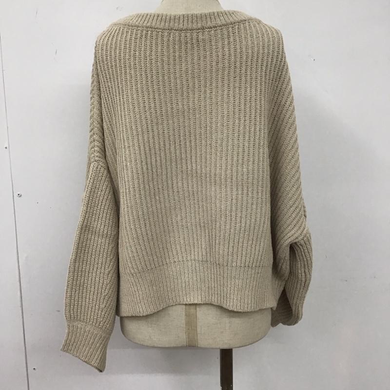 ジーナシス JEANASIS ニット、セーター 長袖 JS062751TP ドロップショルダー FREE 無地 ベージュ / ベージュ /  レディース USED 古着 中古 10107966