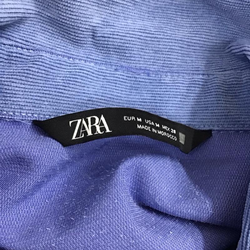 ザラ ZARA シャツ、ブラウス 長袖 8708 910 400 M 無地 青 / ブルー / レディース USED 古着 中古 10119394