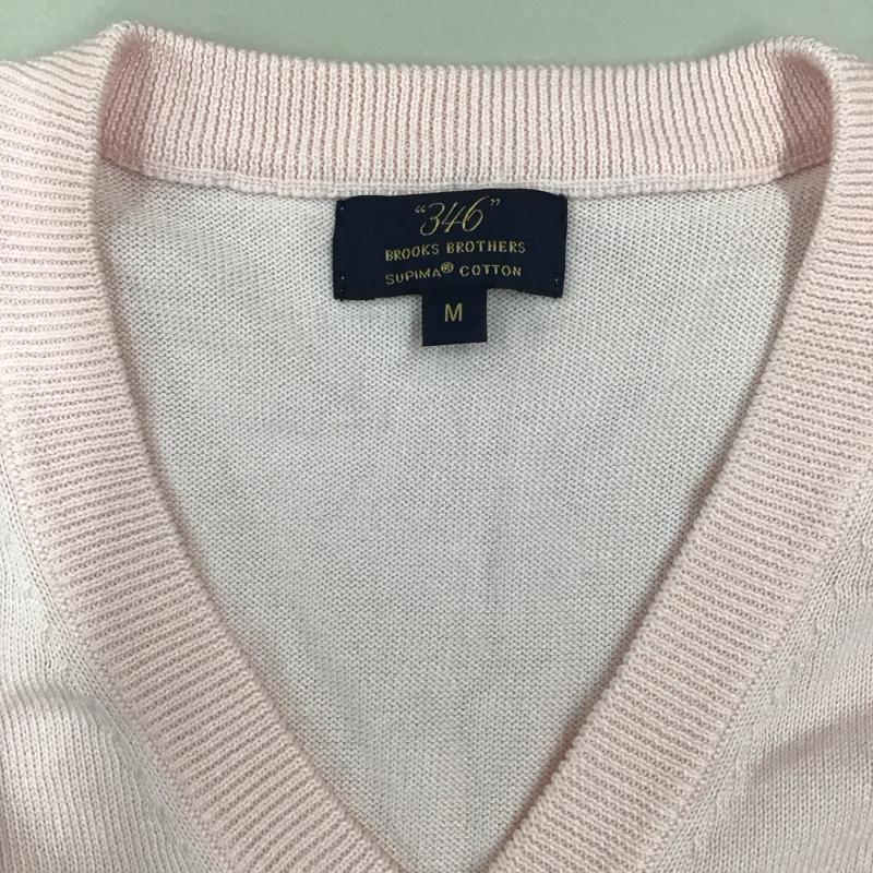 ブルックスブラザーズ BROOKS BROTHERS ベスト ベスト ニットベスト ノースリーブニット Vネック M 無地 桃 / ピンク / メンズ USED 古着 中古 10113210