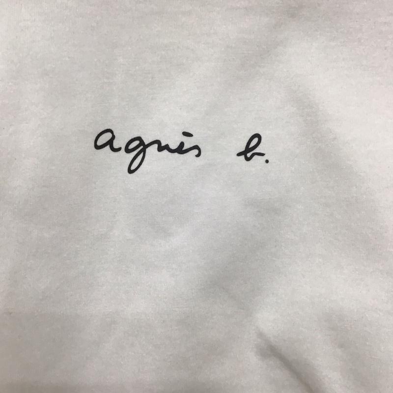 アニエス・ベー agnes b. Tシャツ 半袖 OF320051 クルーネック 4 ロゴ、文字 白 / ホワイト / レディース USED 古着 中古 10138970
