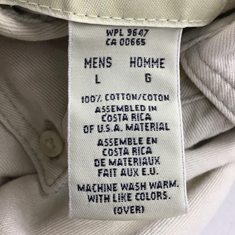 エディーバウアー Eddie Bauer シャツ、ブラウス 半袖 半袖シャツ 無地シャツ ポケットシャツ 90s 白タグ L 無地 ベージュ / ベージュ / メンズ USED 古着 中古 10134698