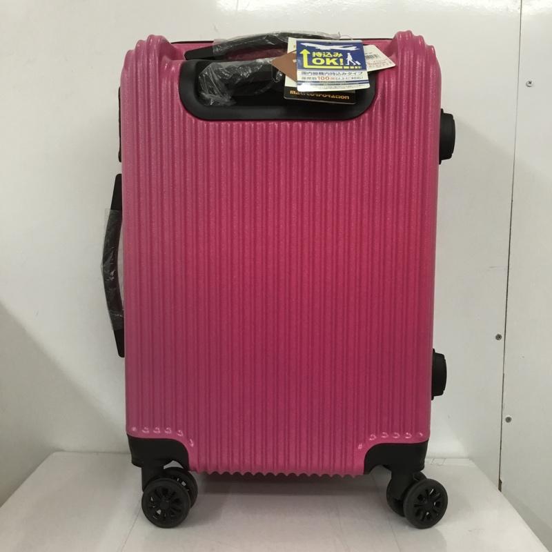 マキコーポレーション MAKI CORPORATION スーツケース、トランク スーツケース、トランク 5401-48 機内持込サイズ タグ付き キャリーケース 無地 桃 / ピンク / X 黒 / ブラック / レディース USED 古着 中古 10132256