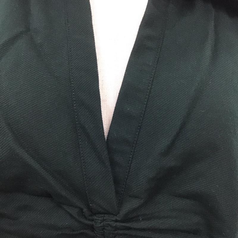 ザラ ZARA カットソー 長袖 長袖カットソー ショート丈 ノーカラーシャツ S 無地 緑 / グリーン /  レディース USED 古着 中古 10109216