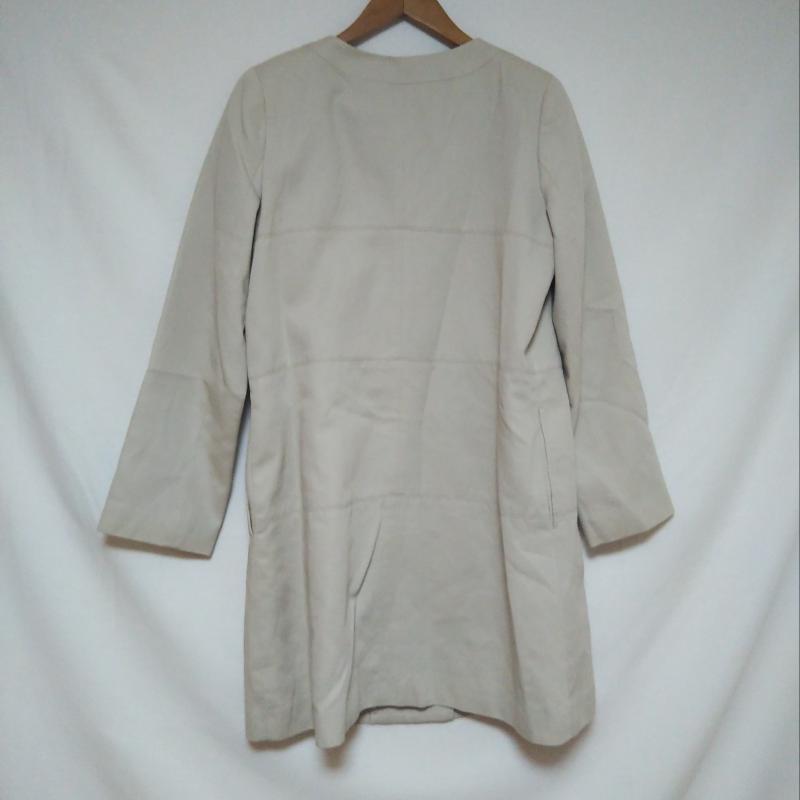ナチュラルビューティーベーシック NATURAL BEAUTY BASIC コート コート一般 L 無地 ベージュ / ベージュ / レディース USED 古着 中古 10013116