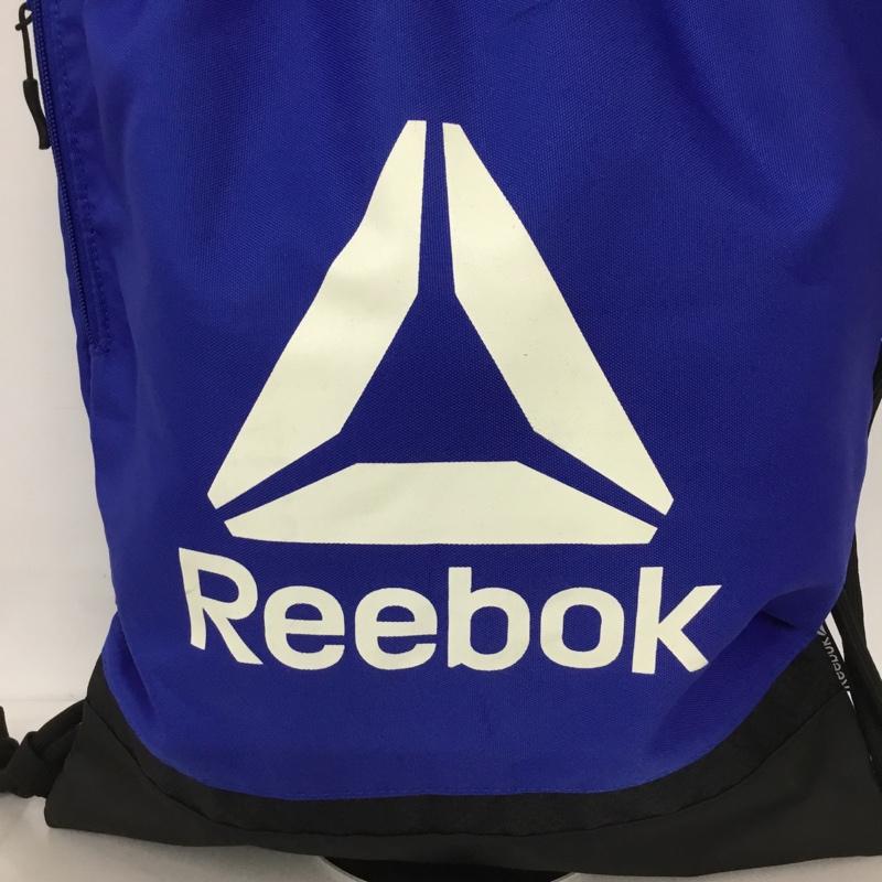 リーボック Reebok リュックサック、デイパック リュックサック、デイバッグ ARB1018 ナップサック ジムサック タグ付き ロゴ、文字 青 / ブルー / X 黒 / ブラック / メンズ USED 古着 中古 10131728