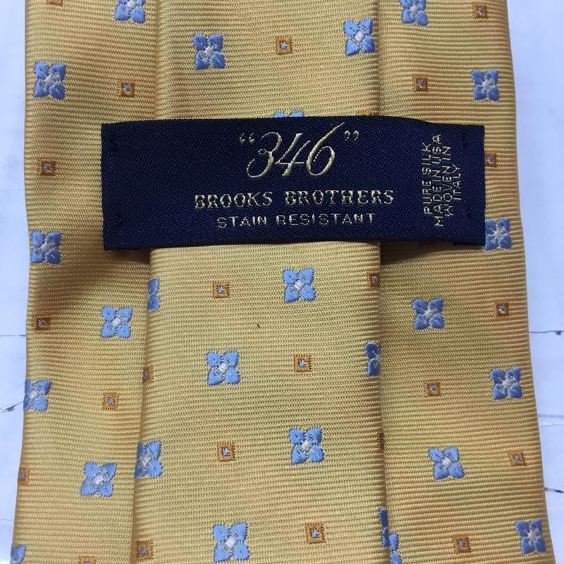 ブルックスブラザーズ BROOKS BROTHERS ネクタイ ネクタイ シルク USA製 346 総柄 黄 / イエロー / メンズ USED 古着 中古 10113615