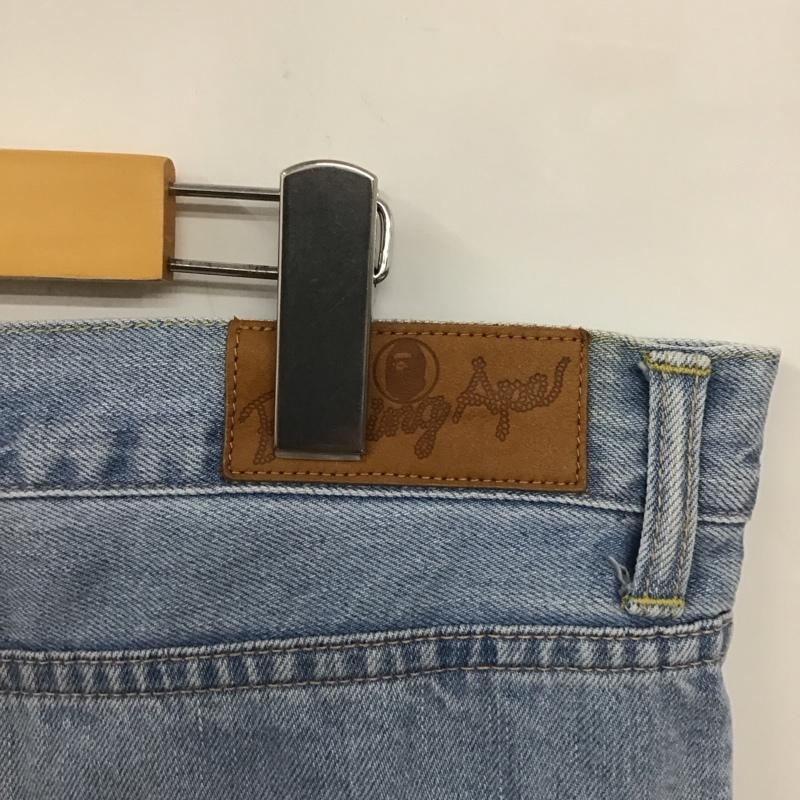 アベイシングエイプ A BATHING APE パンツ デニム、ジーンズ デニムパンツ スリムパンツ カジュアルパンツ XL 無地 インディゴ / インディゴ / メンズ USED 古着 中古 10131267