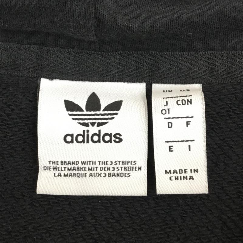アディダス adidas パーカー 長袖 adidas DU9891 LL ロゴ、文字 X 刺繍 黒 / ブラック / X 水色 / ライトブルー / メンズ USED 古着 中古 10136980