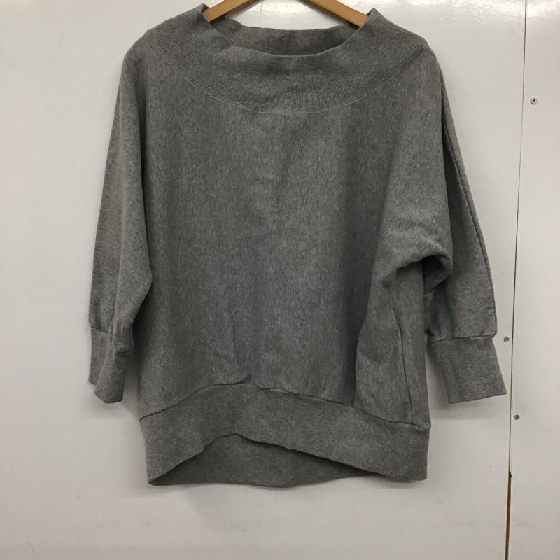 ジーナシス JEANASIS トレーナー 長袖 FREE 無地 灰 / グレー / レディース USED 古着 中古 10138022