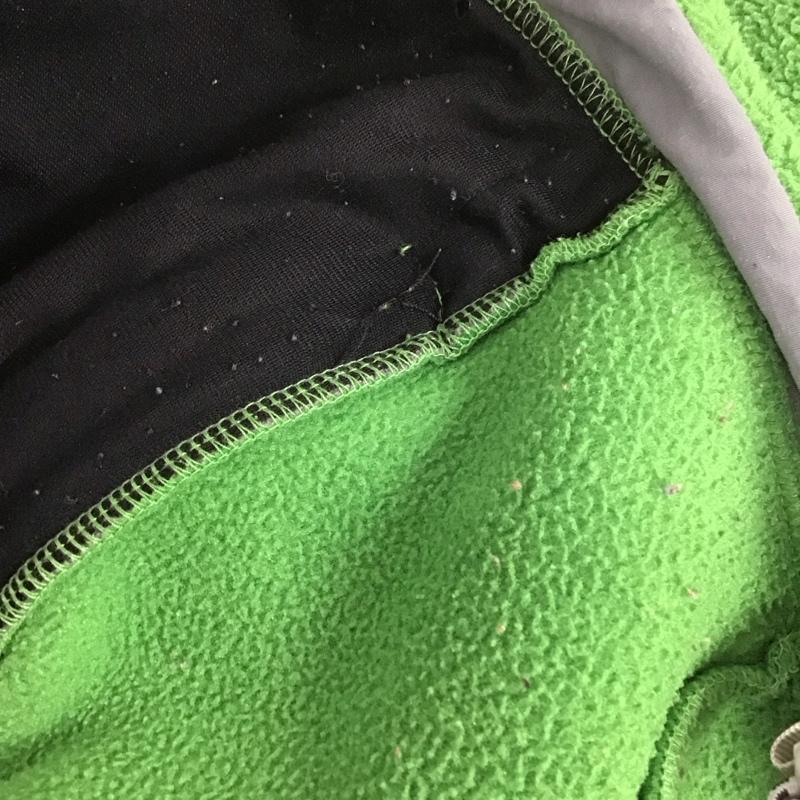 ザノースフェイス THE NORTH FACE ジャケット、上着 ジャンパー、ブルゾン ジップアップジャケット フリースジャケット アウター S ロゴ、文字 灰 / グレー / X 緑 / グリーン / レディース USED 古着 中古 10126400
