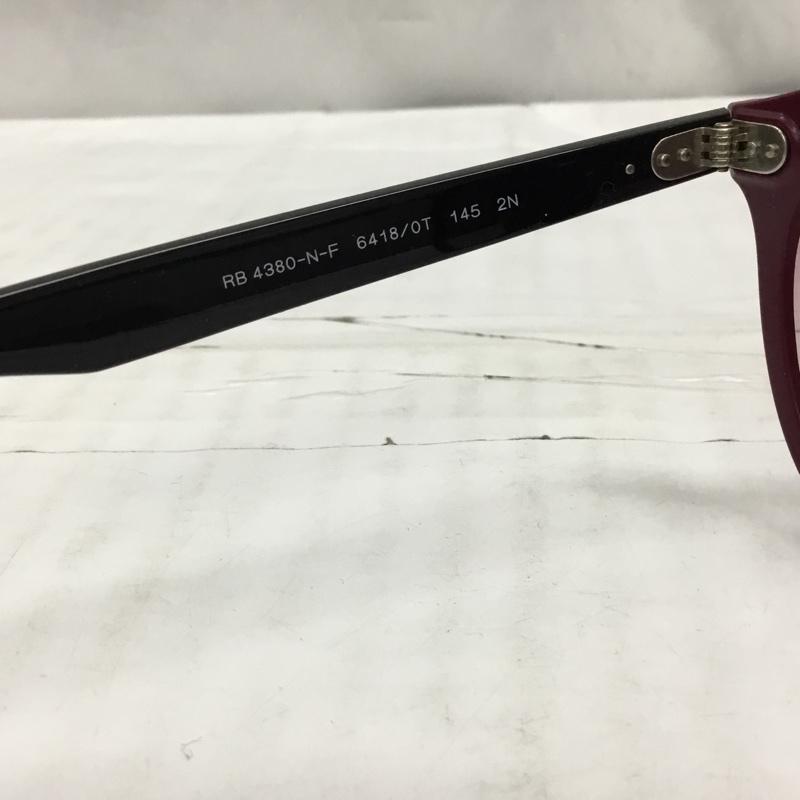 レイバン Ray-Ban めがね・サングラス サングラス RB4380-N-F 6418 0T ロゴ、文字 黒 / ブラック / X 紫 / パープル / メンズ USED 古着 中古 10111053