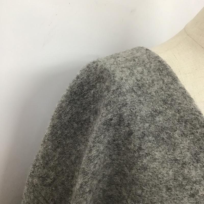 ザラ ZARA ニット、セーター 長袖 長袖ニットカットソー Vネックカットソー セーター M 無地 灰 / グレー / レディース USED 古着 中古 10118526