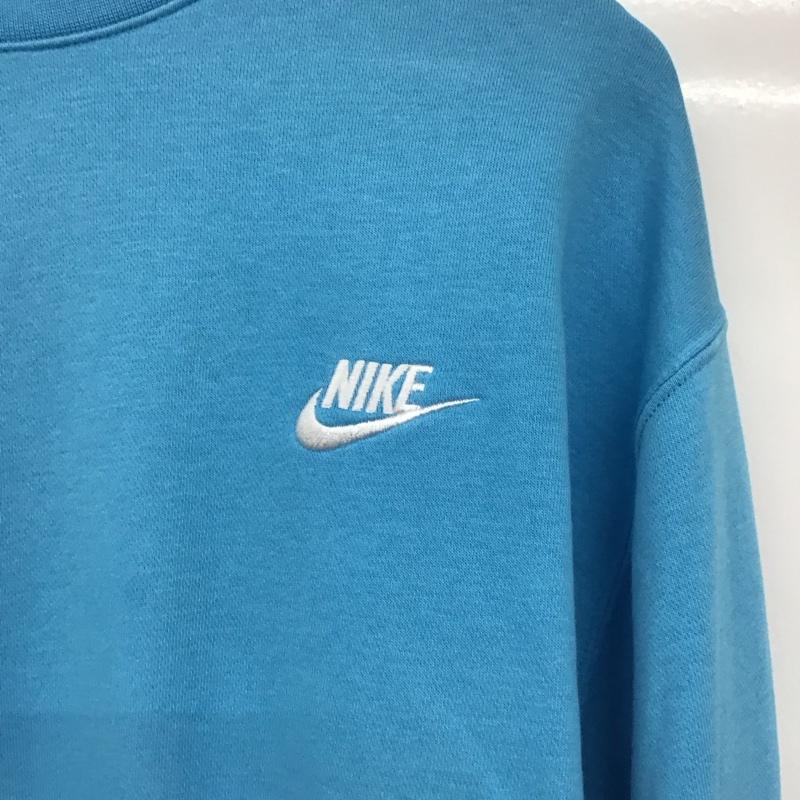 ナイキ NIKE トレーナー 長袖 bv2667-416 スポーツウェアクラブフレンチテリークルー 長袖トレーナー XL ロゴ、文字 青 / ブルー / メンズ USED 古着 中古 10129886