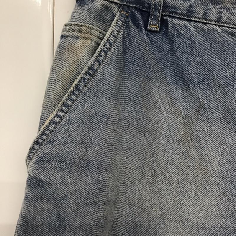 ザラ ZARA パンツ デニム、ジーンズ デニムパンツ ワイドパンツ カジュアルパンツ クラッシュデニムパンツ 40 ダメージ加工 インディゴ / インディゴ /  メンズ USED 古着 中古 10125650