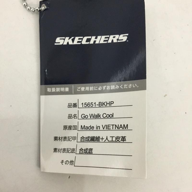 スケッチャーズ SKECHERS スニーカー スニーカー 15651 BKHP GO WALK COOL 22.5cm 箱有 22.5cm ロゴ、文字 黒 / ブラック / X 白 / ホワイト / X 桃 / ピンク / レディース USED 古着 中古 10128142