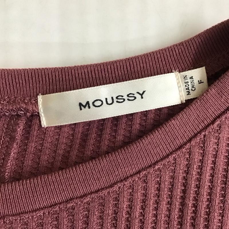 マウジー MOUSSY カットソー 長袖 長袖カットソー クルーネックカットソー ロングスリーブカットソー FREE 無地 えんじ / ワインレッド /  レディース USED 古着 中古 10114507