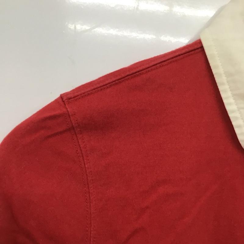 ポロジーンズ Polo Jeans Co. カットソー 長袖 KK-WJ-HM-2036 ラガーシャツ RALPH LAUREN M ロゴ、文字 赤 / レッド / レディース USED 古着 中古 10133552