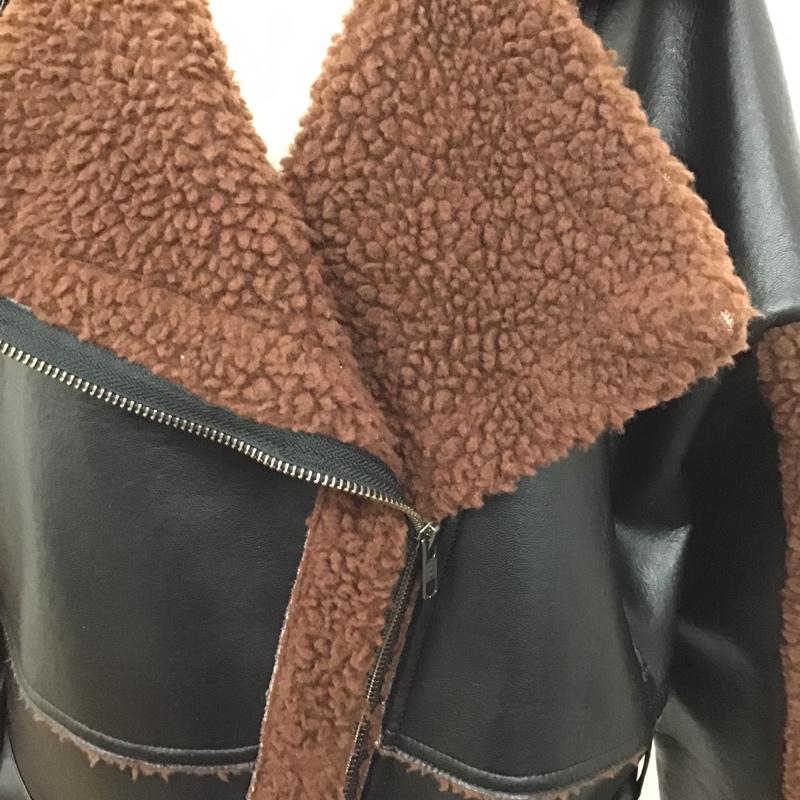 ジーナシス JEANASIS ジャケット、上着 ジャケット、ブレザー js071335mw ボア切替ジャケット アウター B-3 FREE 無地 茶 / ブラウン / レディース USED 古着 中古 10105550