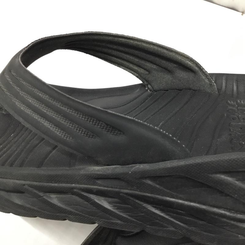 ホカオネオネ HOKA ONEONE サンダル サンダル トングサンダル ワンポイント 黒 / ブラック / メンズ USED 古着 中古 10120326