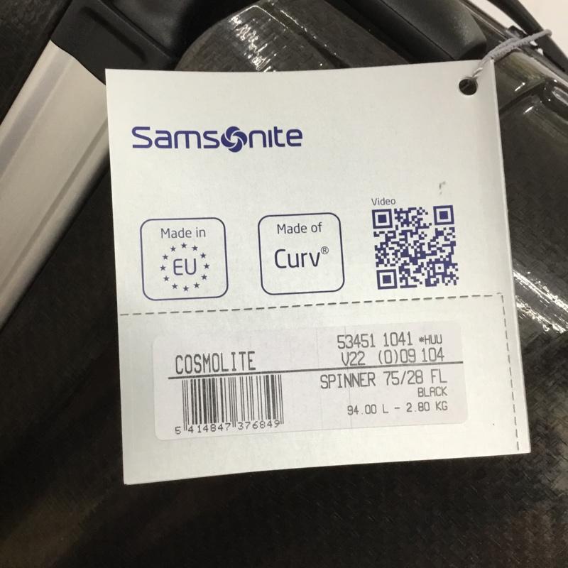 サムソナイト Samsonite スーツケース、トランク スーツケース、トランク 53451 1041 コスモライト スーツケース 75cm 94L 無地 黒 / ブラック / メンズ USED 古着 中古 10125417