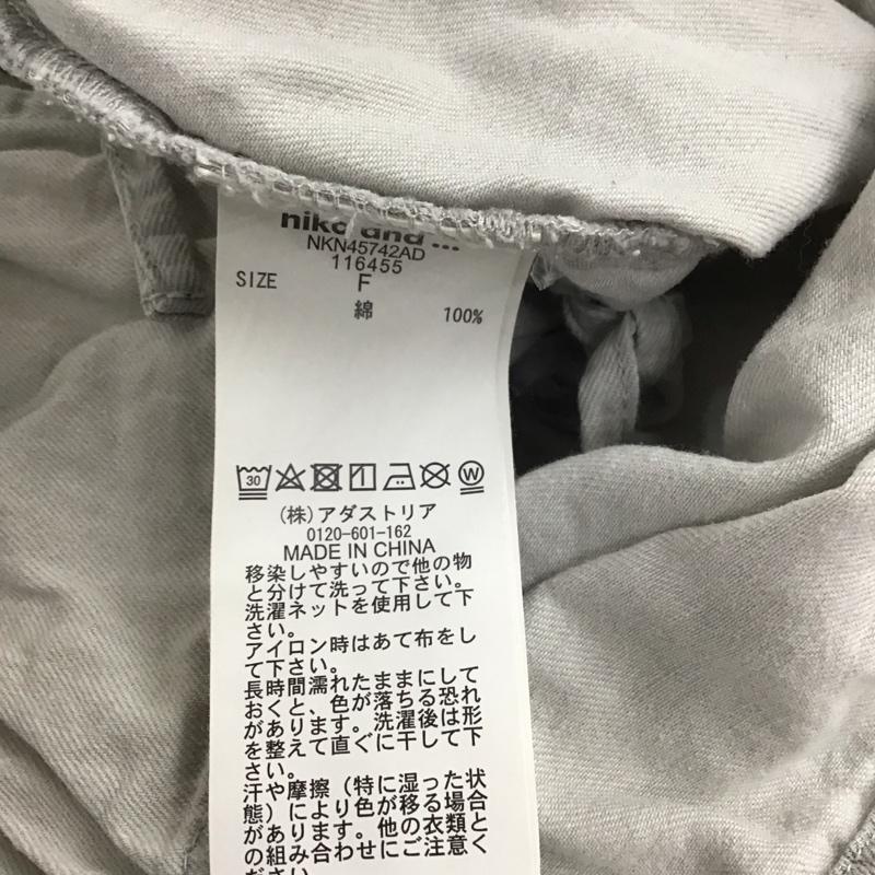 ニコアンド niko and... ベスト ベスト ジップアップベスト ノースリーブカットソー FREE 無地 灰 / グレー / レディース USED 古着 中古 10133026