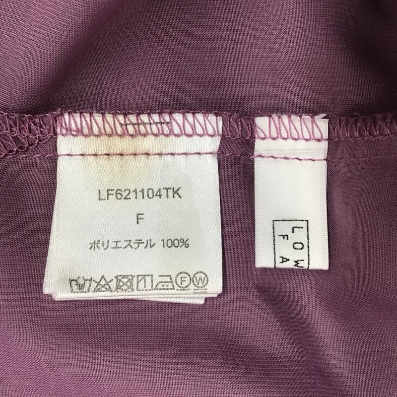 ローリーズファーム LOWRYS FARM シャツ、ブラウス 長袖 LF621104TK バンドカラー シアー FREE 無地 紫 / パープル / レディース USED 古着 中古 10116958