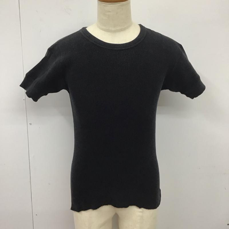 マッコイ McCOOY Tシャツ 半袖 半袖カットソー ワッフルTシャツ クルーネックカットソー 38 無地 黒 / ブラック /  メンズ USED 古着 中古 10113149