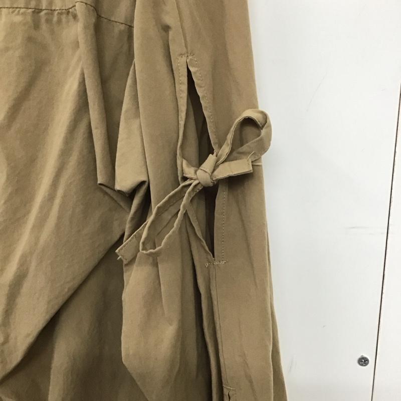 ニコアンド niko and... シャツ、ブラウス 長袖 M 無地 茶 / ブラウン / レディース USED 古着 中古 10139772