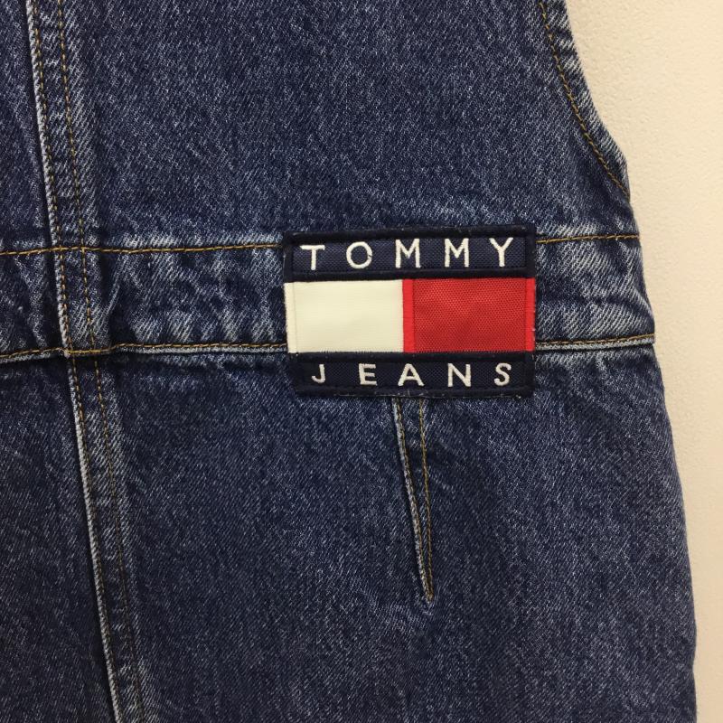 トミー ジーンズ TOMMY JEANS ワンピース ミニスカート XS ロゴ、文字 インディゴ / インディゴ /  レディース USED 古着 中古 10133593