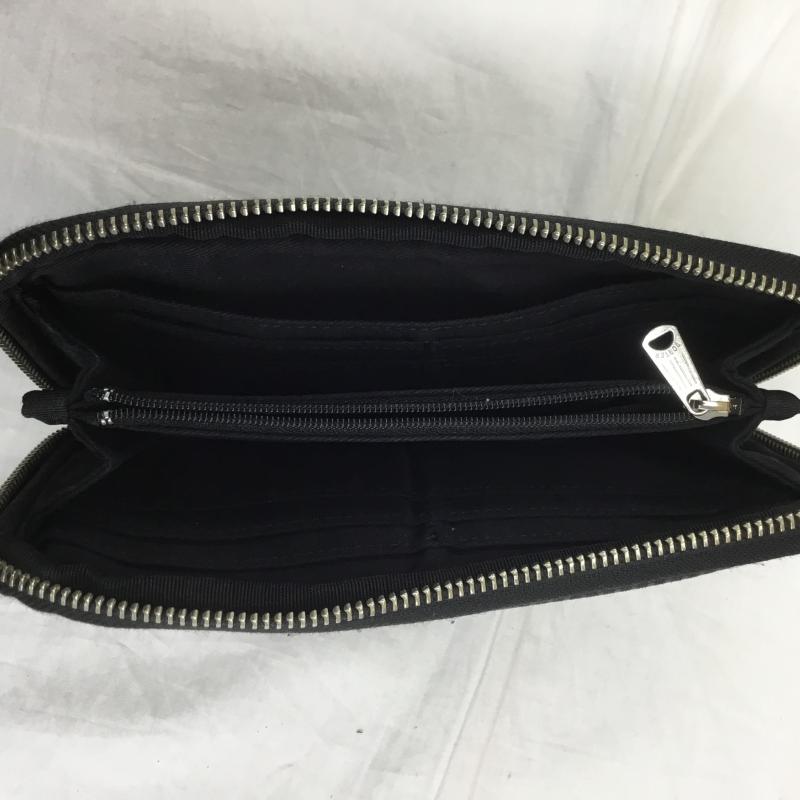 ポーター PORTER 財布 長財布 PORTER DRAWING WALLET 650-09780 ストライプ 黒 / ブラック / メンズ USED 古着 中古 10129677