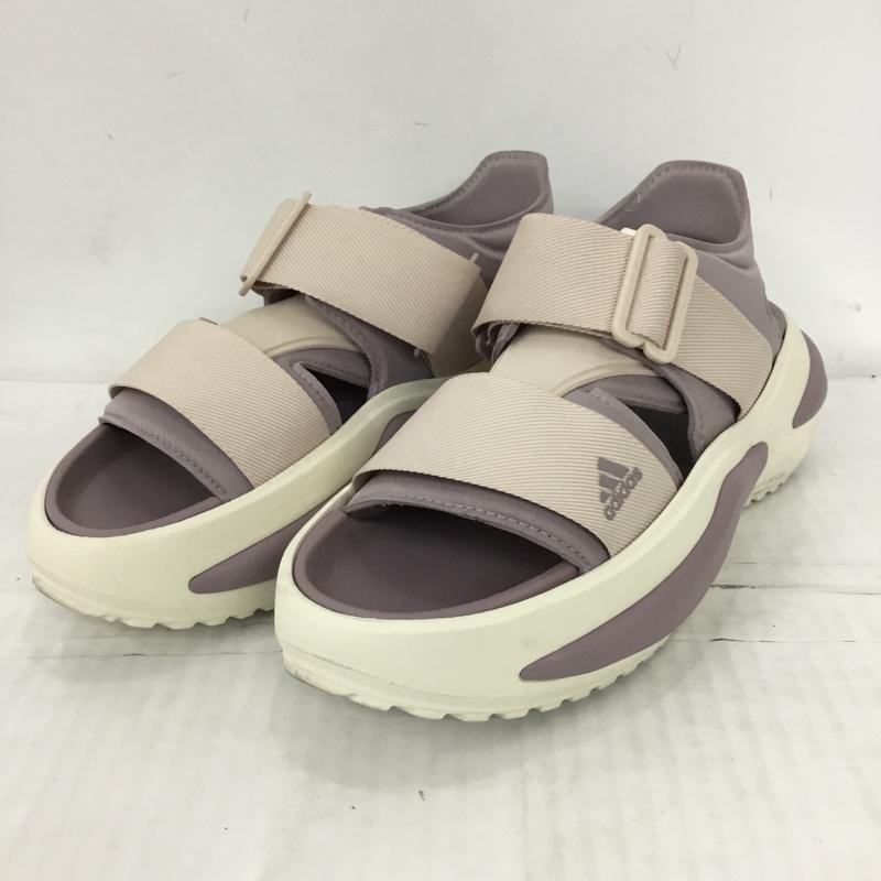 アディダス adidas サンダル サンダル IG3535 メハナサンダル 24.5cm 24.5cm ロゴ、文字 紫 / パープル / レディース USED 古着 中古 10123464
