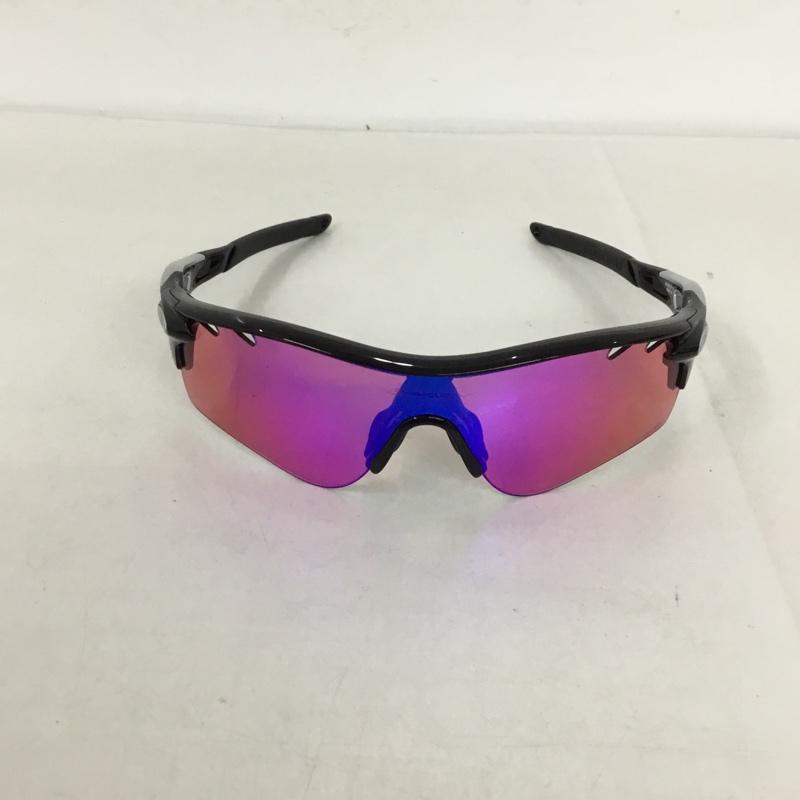 オークリー OAKLEY めがね・サングラス サングラス OO9206-28 RADAR LOCK スポーツサングラス ミラーレンズ 箱有 ロゴ、文字 黒 / ブラック / メンズ USED 古着 中古 10129373
