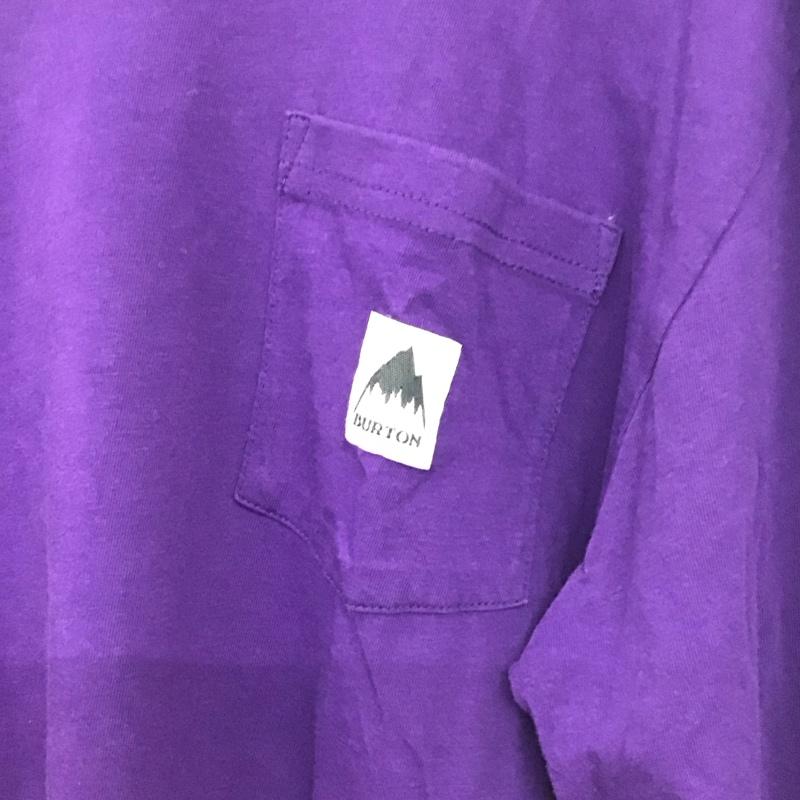 バートン BURTON カットソー 長袖 長袖カットソー プリントカットソー クルーネック XS ロゴ、文字 紫 / パープル / メンズ USED 古着 中古 10137227