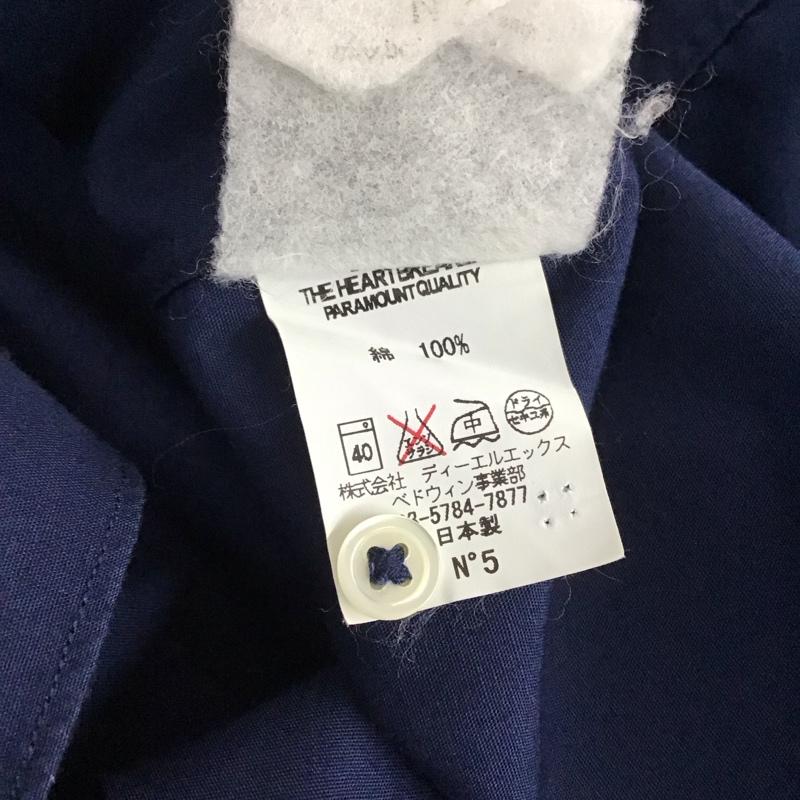 ベドウィン アンド ザ ハートブレイカーズ BEDWIN & THE HEARTBREAKERS シャツ、ブラウス 長袖 長袖シャツ 無地シャツ カラーシャツ 5 無地 紺 / ネイビー / メンズ USED 古着 中古 10133295