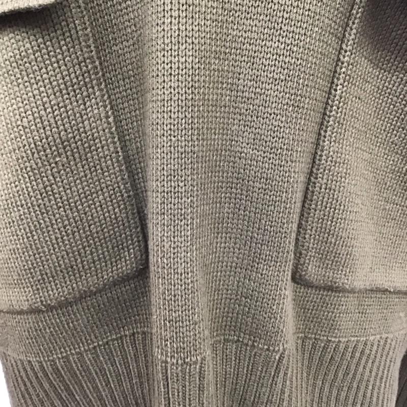 ザラ ZARA ニット、セーター 長袖 長袖ニットカットソー セーター ジップアップネック M 無地 カーキ / カーキ / レディース USED 古着 中古 10118529