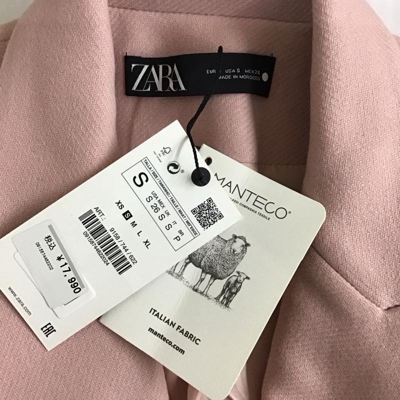 ザラ ZARA コート コート一般 9158 744 622 ロング丈 S 無地 桃 / ピンク / レディース USED 古着 中古 10118504
