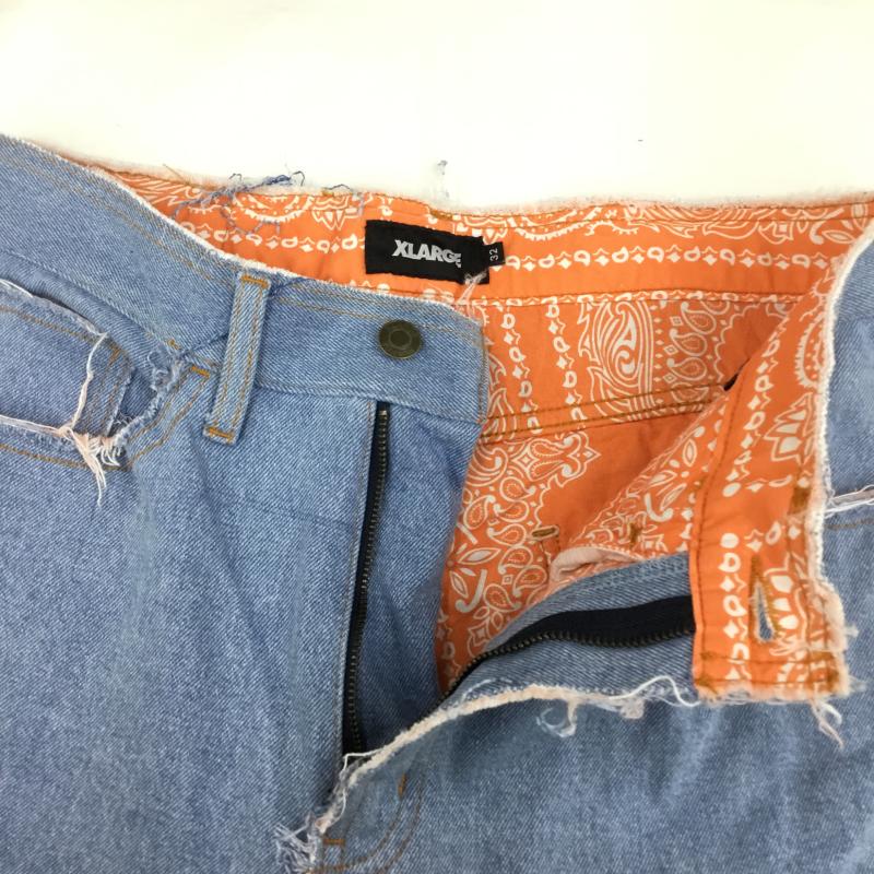 エクストララージ XLARGE パンツ デニム、ジーンズ 23ss PAISLEY DENIM PANTS 101231031003 32インチ ペイズリー 水色 / ライトブルー / X 橙 / オレンジ / X 白 / ホワイト / メンズ USED 古着 中古 10128836