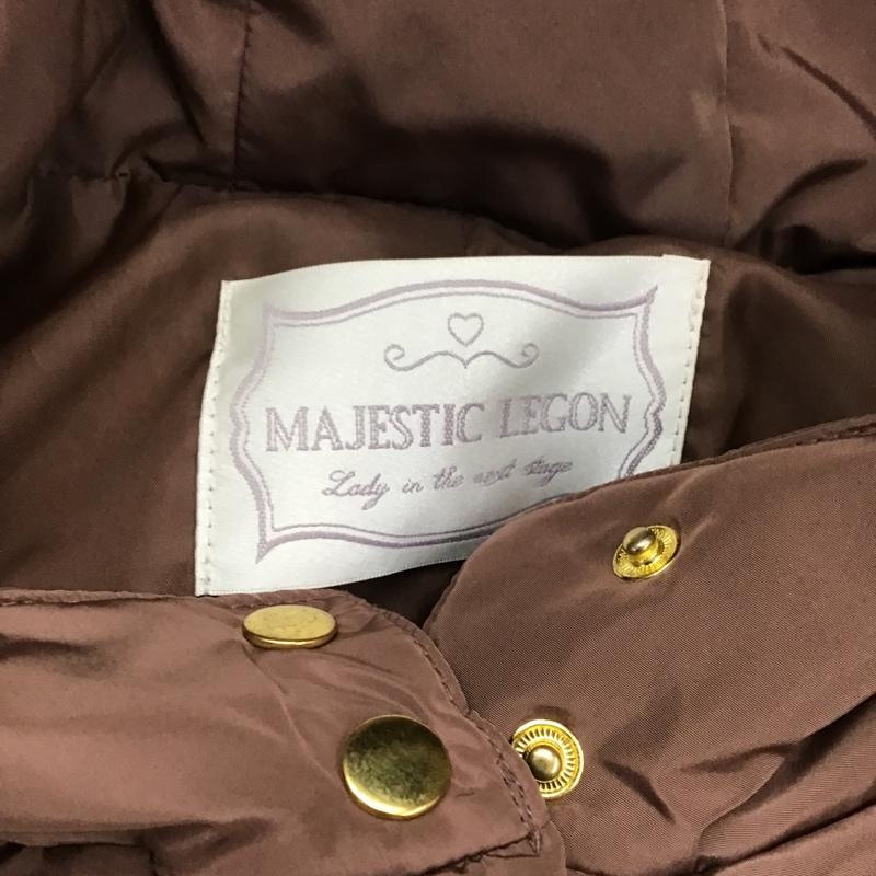 マジェスティックレゴン MAJESTIC LEGON ジャケット、上着 ジャンパー、ブルゾン 1086071047 カラーエコダウン ジップアップジャケット フード付きダウンジャケット M 無地 茶 / ブラウン / レディース USED 古着 中古 10105622
