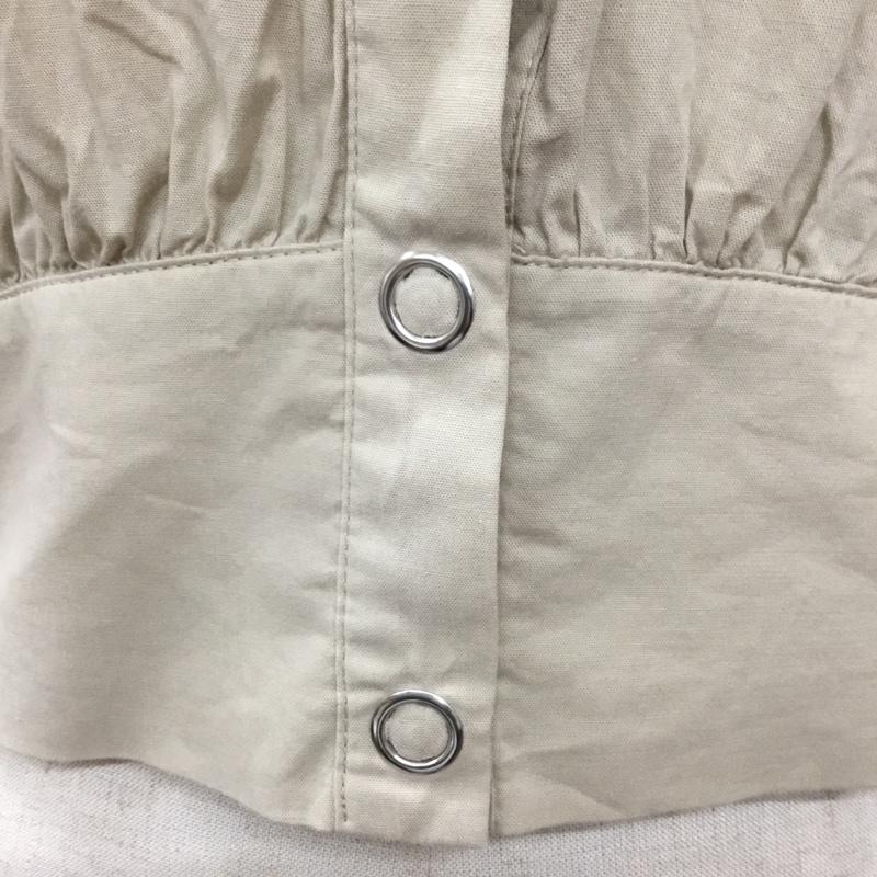 ザラ ZARA シャツ、ブラウス 半袖 ノースリーブシャツ 前ボタン ノースリーブカットソー XS 無地 ベージュ / ベージュ / レディース USED 古着 中古 10115798