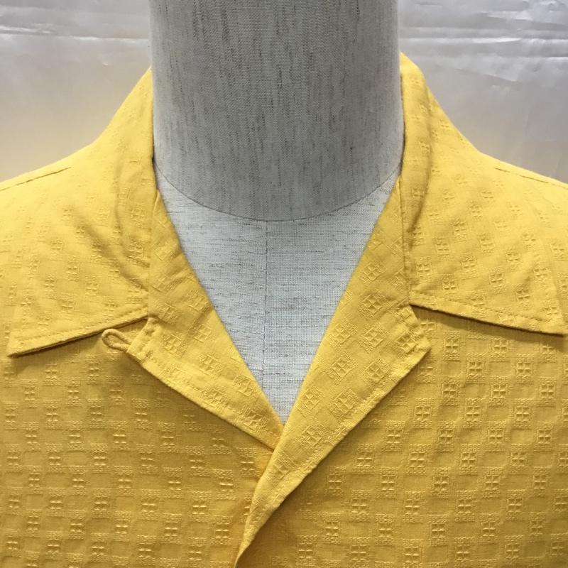 マンゴ MANGO シャツ、ブラウス 半袖 半袖シャツ カラーシャツ 半袖カットソー アロハシャツ M プリント 黄 / イエロー / メンズ USED 古着 中古 10108274