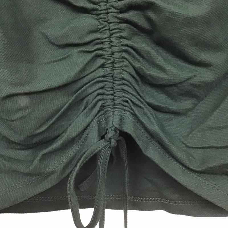 ザラ ZARA カットソー 長袖 長袖カットソー 無地カットソー ショート丈 S 無地 緑 / グリーン / レディース USED 古着 中古 10129728